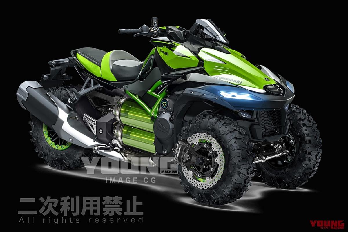 Así podría ser la Kawasaki de hidrógeno para 2050