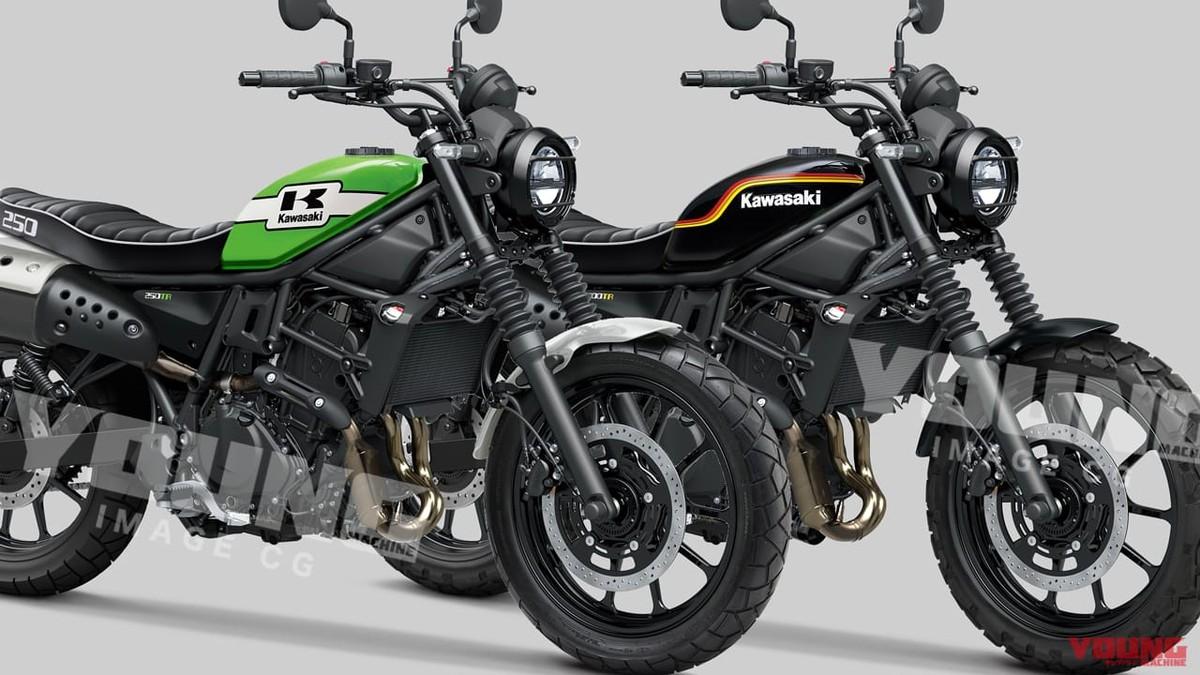 Kawasaki prepara rivales de la Honda CL500: las 250 y 400 TR