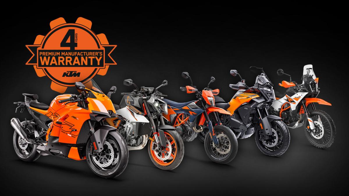 KTM y Husqvarna: garantía de 4 años (transferible) y asistencia en carretera
