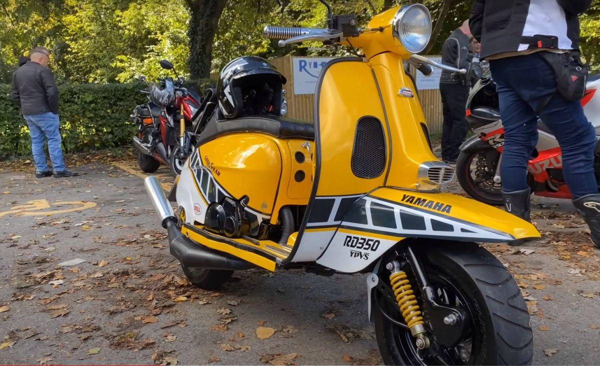 Lambretta con motor Yamaha RD350: ¡de 6 a 68 CV!