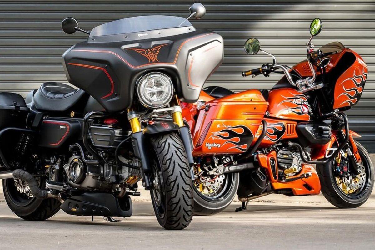 Harley-Davidson bagger con base Honda Monkey