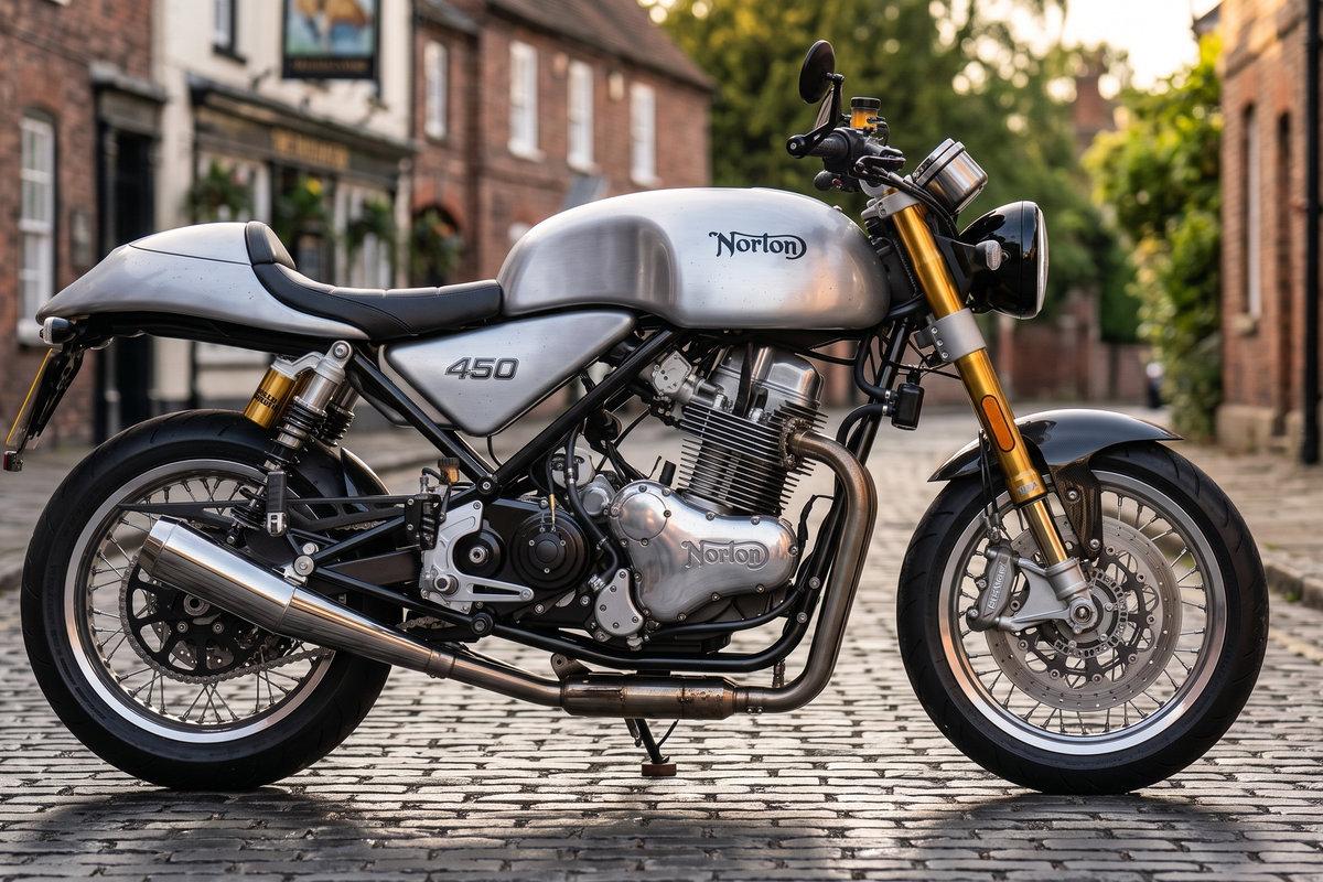 Norton 450: nueva naked retro monocilíndrica de 45 CV para el A2