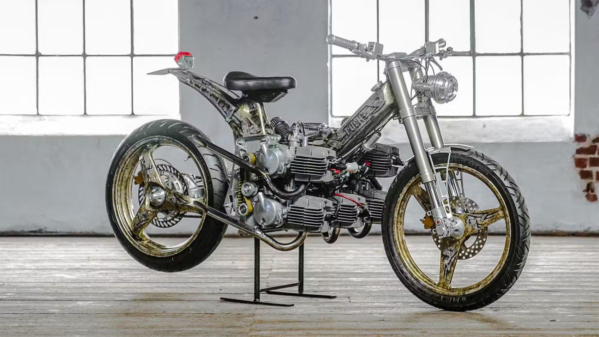 El Super Ciclomotor Puch: con ¡5 motores! de 2 tiempos y 350 cc en total