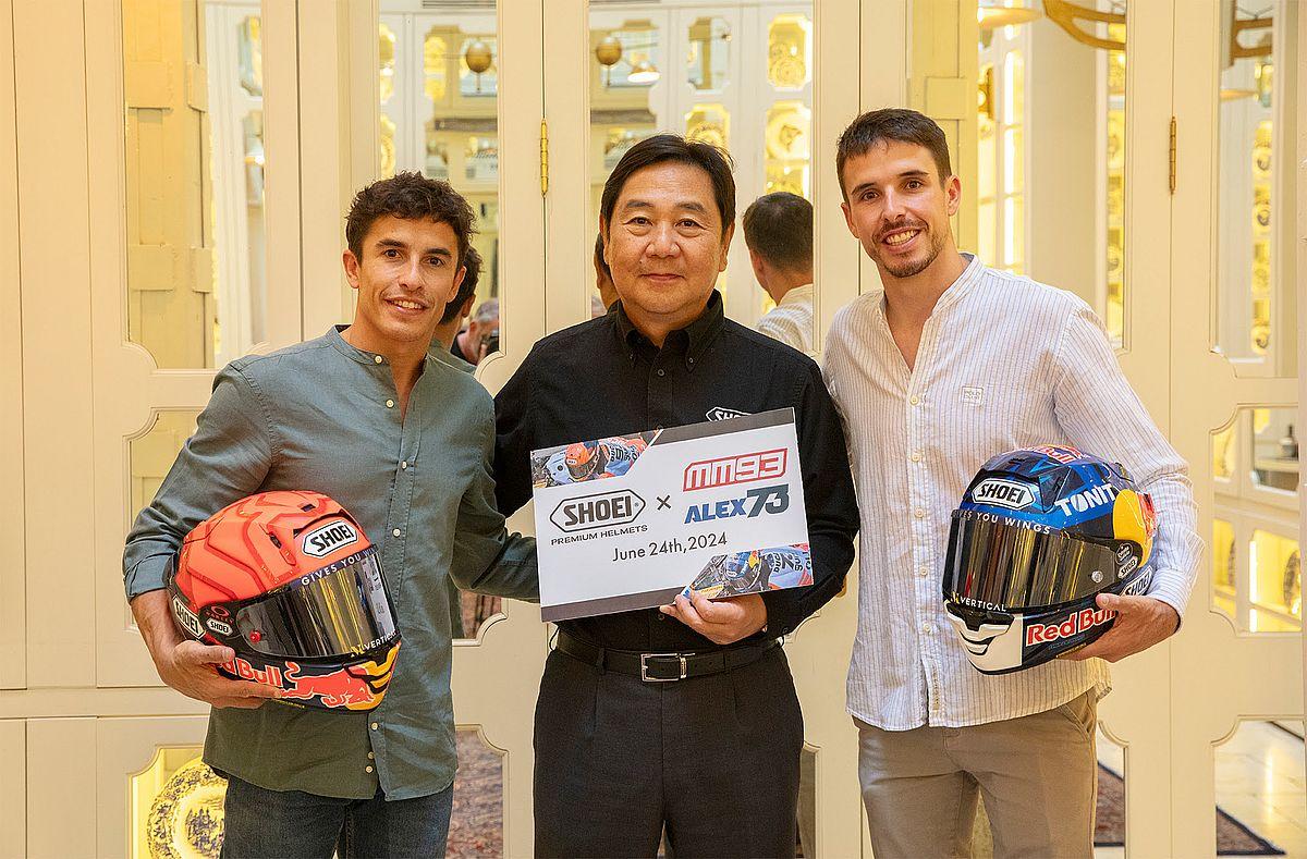 Shoei renueva con los hermanos Marc y Álex Márquez