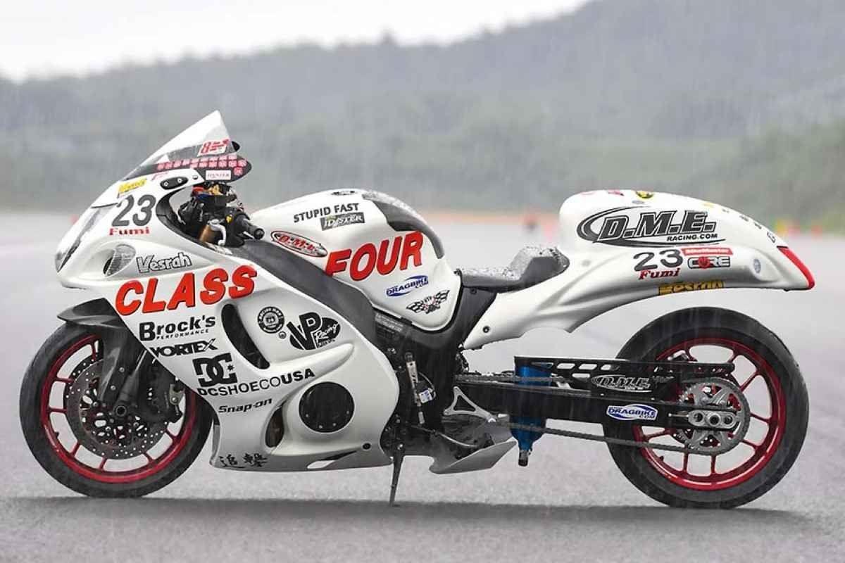Suzuki Hayabusa NOS drag racing: ¡340 CV a la rueda trasera!