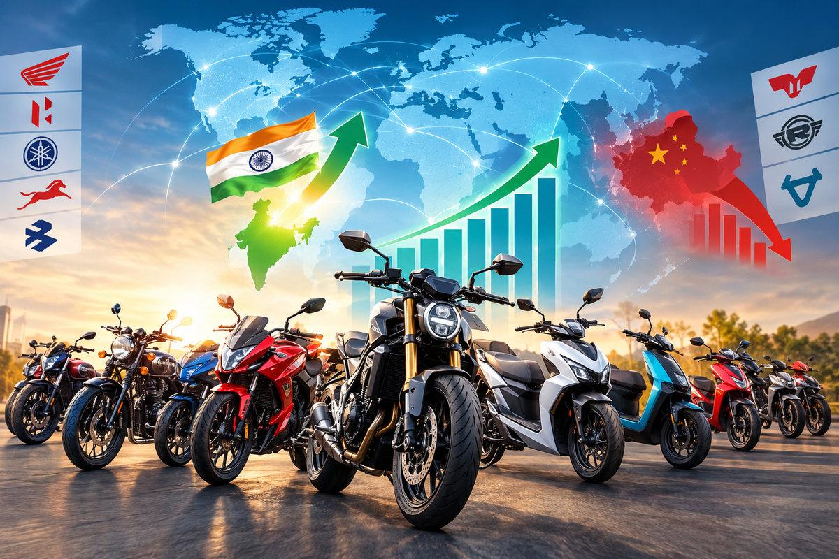 Ventas mundiales de motos: 47,62 millones, sube India y baja China