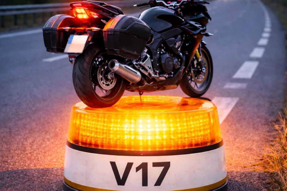 ¡Nueva baliza V17 para motos! Será obligatoria en verano de 2026 y más cara