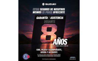 Suzuki juega la carta de los 8 años de garantía