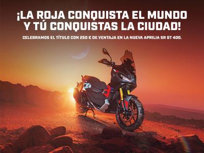 Aprilia celebra el triunfo de La Roja con 250 € para la SR GT 400