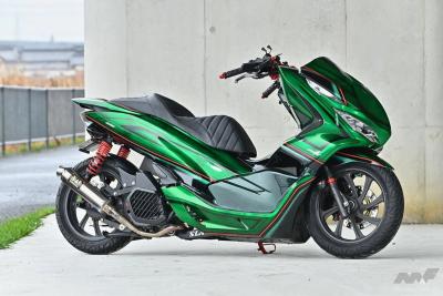 Honda PCX125 custom: ¿el scooter del increíble Hulk?
