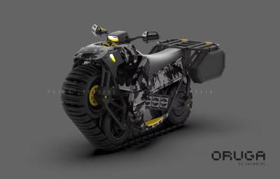 Oruga Unitrack: la moto off-road eléctrica de tres ruedas