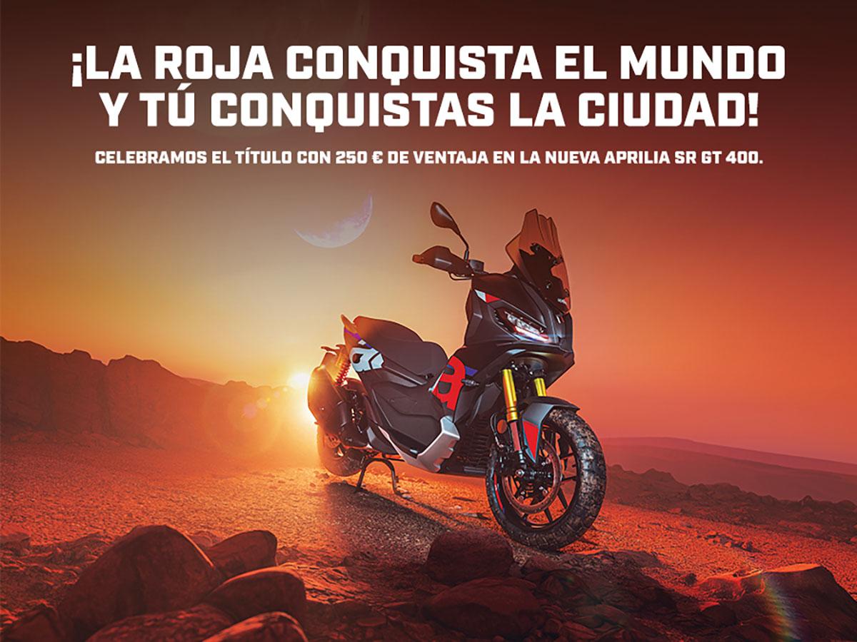 Aprilia celebra el triunfo de La Roja con 250 € para la SR GT 400