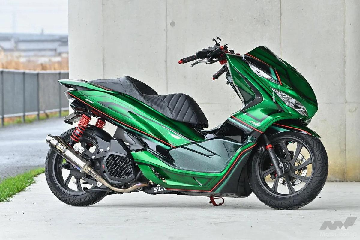 Honda PCX125 custom: ¿el scooter del increíble Hulk?