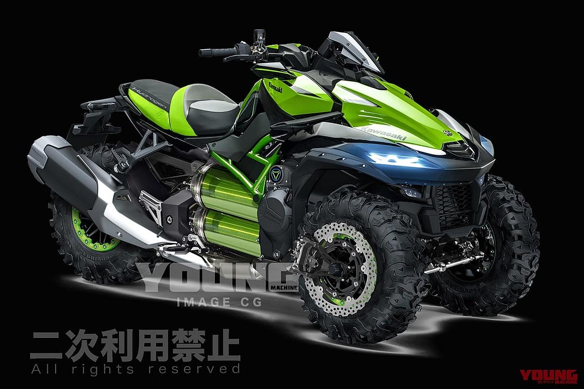 Así podría ser la Kawasaki de hidrógeno para 2050