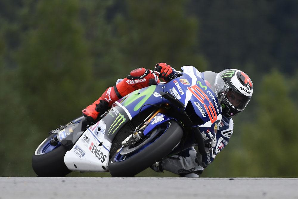 Jorge Lorenzo durante los entrenamientos MotoGP en Brno