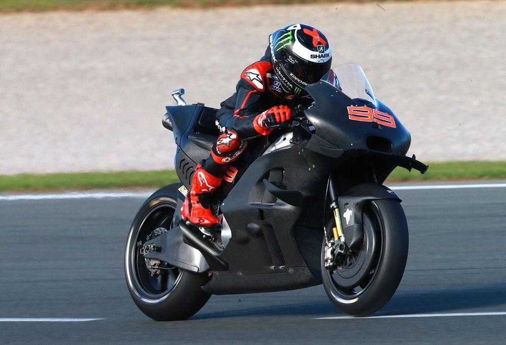 Jorge Lorenzo con Ducati en los test de Cheste