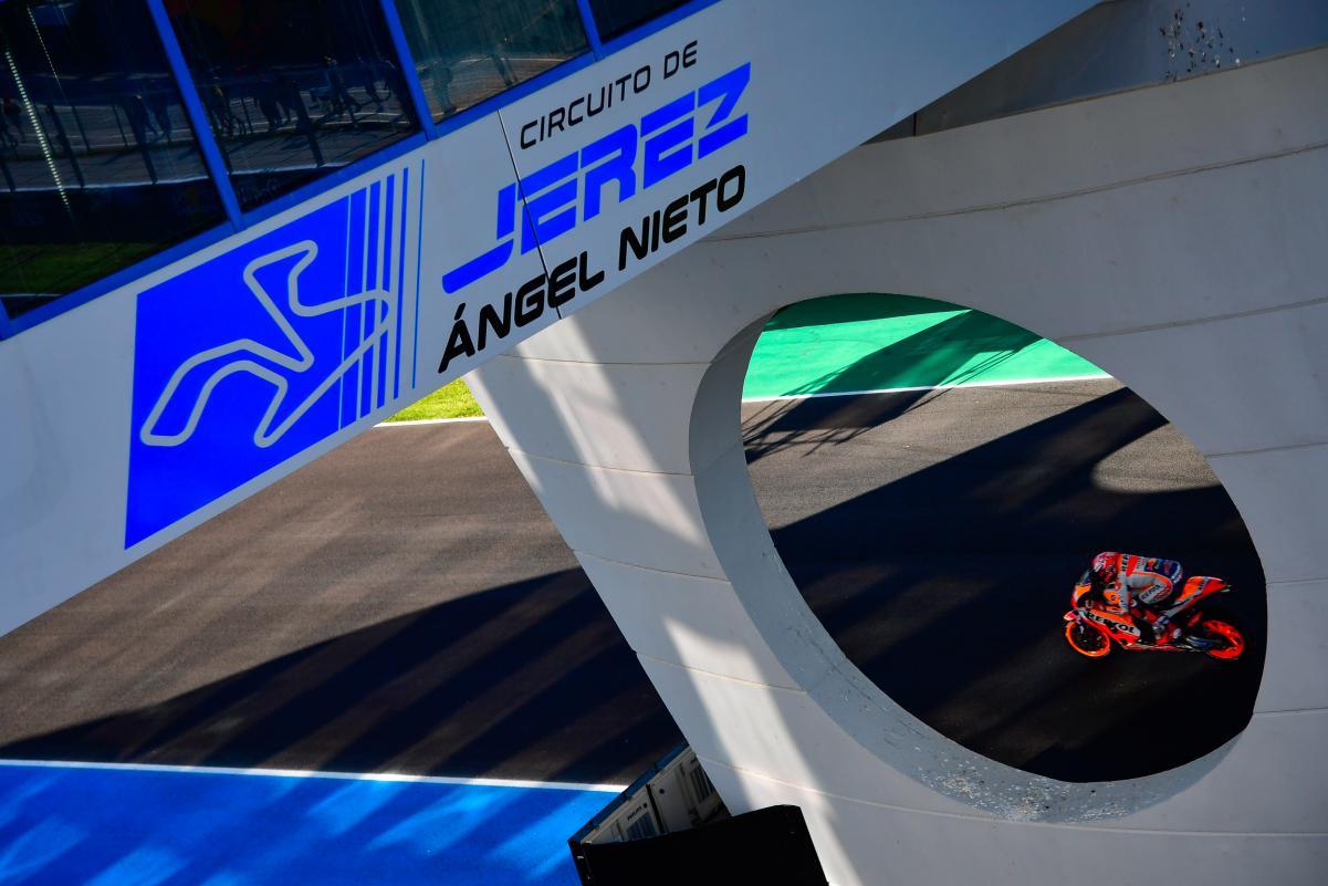Marc Marquez en el recientemente nombrado Circuito de Jerez Angel Nieto
