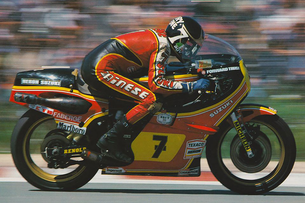 Barry Sheene, primer campeón del mundo con Suzuki Barry Sheene, primer campeón del mundo con Suzuki