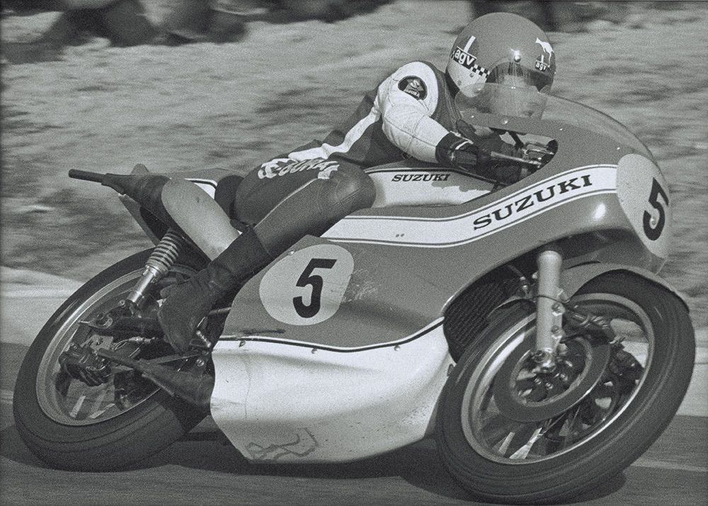 Jack Findlay con Suzuki en 1974