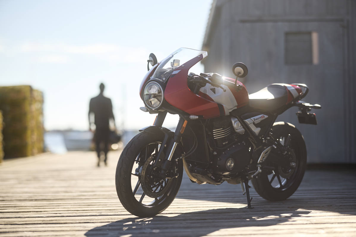 ¡Nuevas Triumph Tracker y Thruxton 400! Flat Track y Café Racer para carnet A2