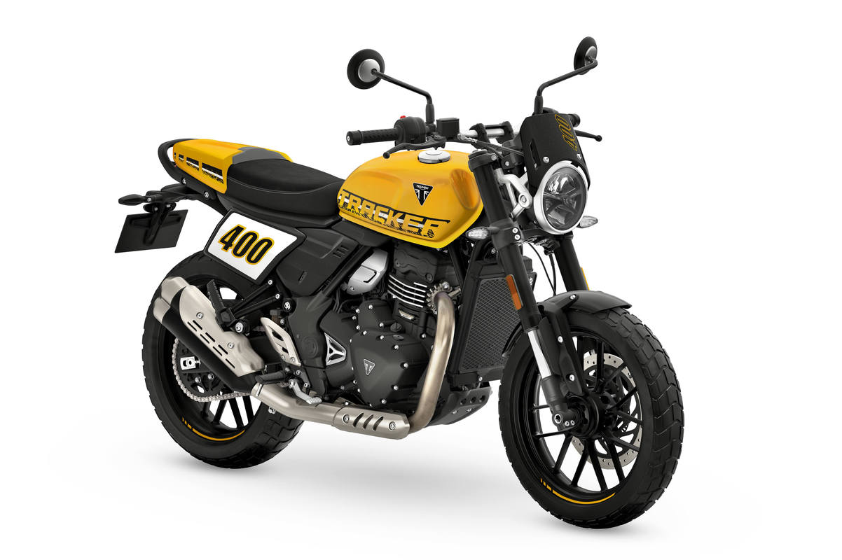 ¡Nuevas Triumph Tracker y Thruxton 400! Flat Track y Café Racer para carnet A2