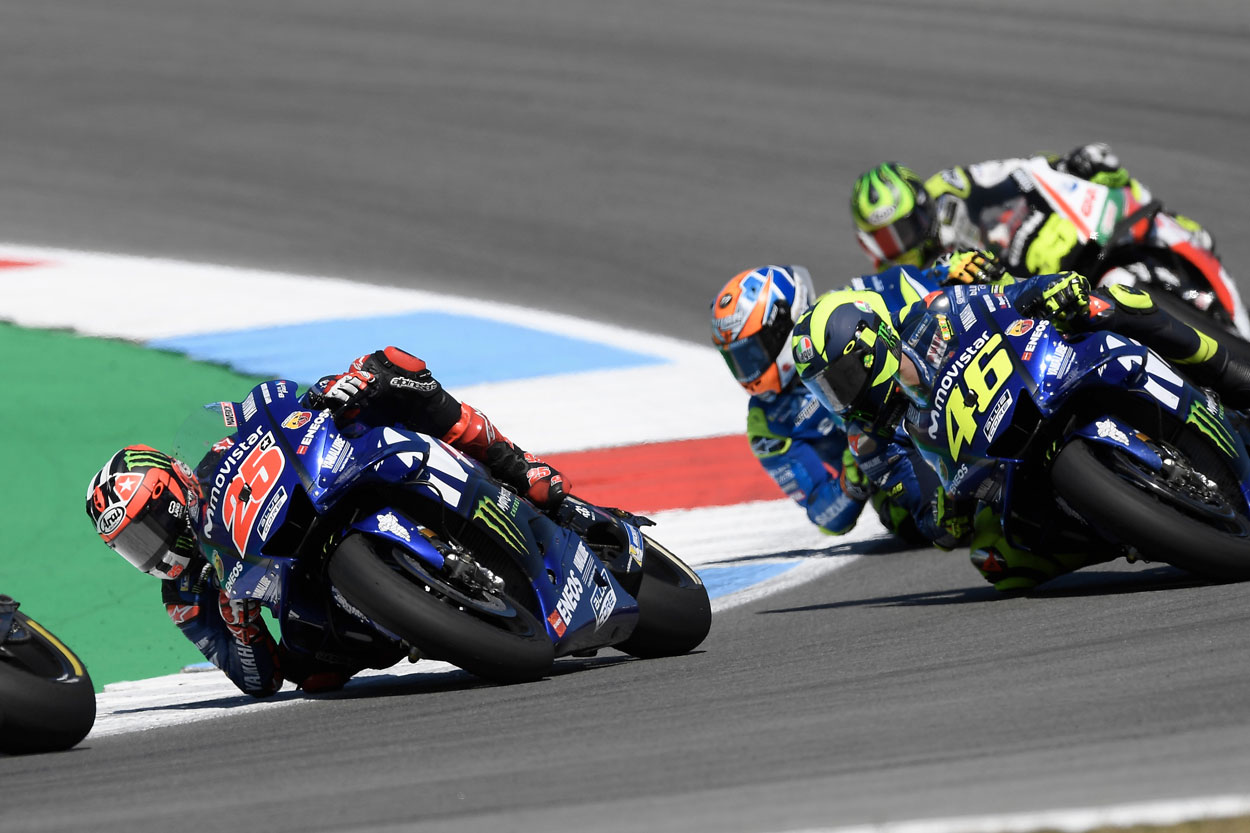 Maverick Viñales durante el GP de Holanda